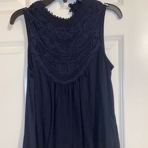 Lace detail tank top